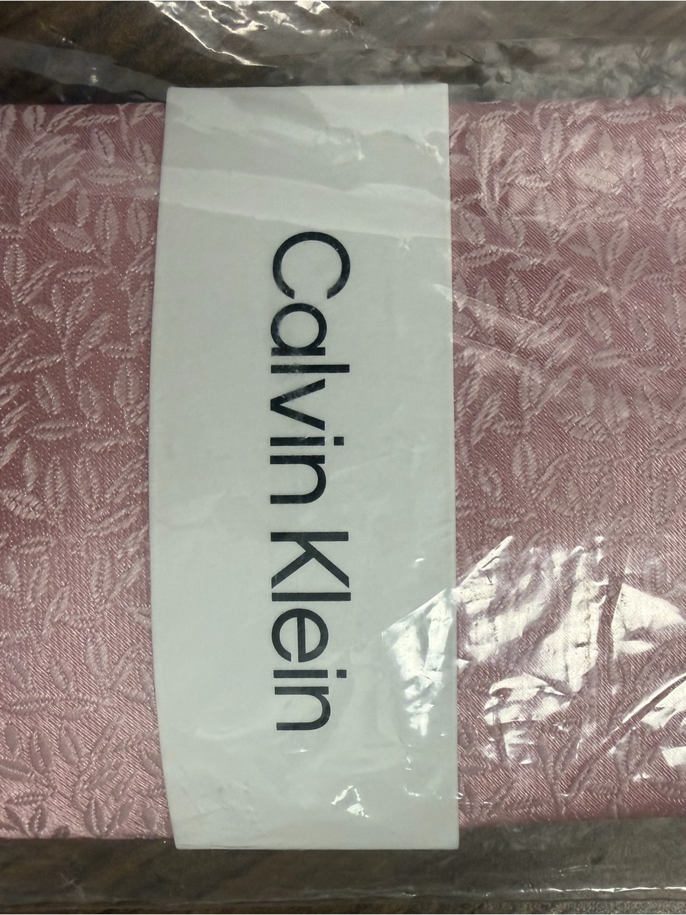 Calvin Klein Light Pink Textured Floral Tie - Picture 3 of 3